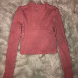 Pink lettuce crop top